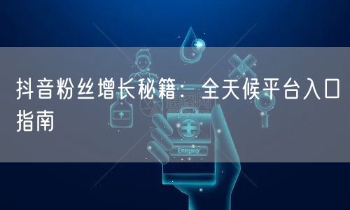 抖音粉丝增长秘籍:全天候平台入口指南