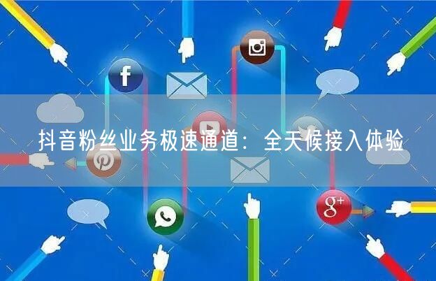 抖音粉丝业务极速通道:全天候接入体验