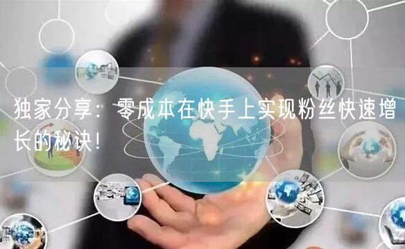 独家分享:零成本在快手上实现粉丝快速增长的秘诀!