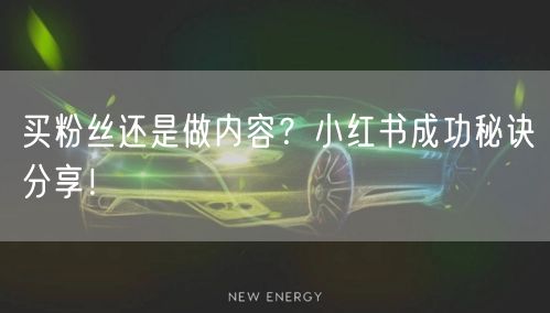 买粉丝还是做内容?小红书成功秘诀分享!